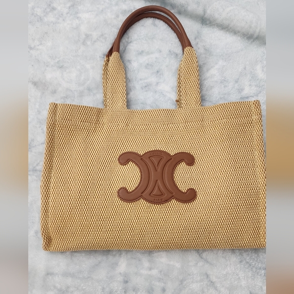 Brown and Tan Designer Tote Bag - Picture 1 of 12